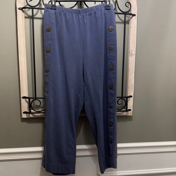 Soft Surroundings Pants - Soft Surroundings Slate Blue Pants with Button Details
